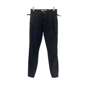 ANTHROPOLOGIE | Black Buckle Skinny Chinos (Size 26)